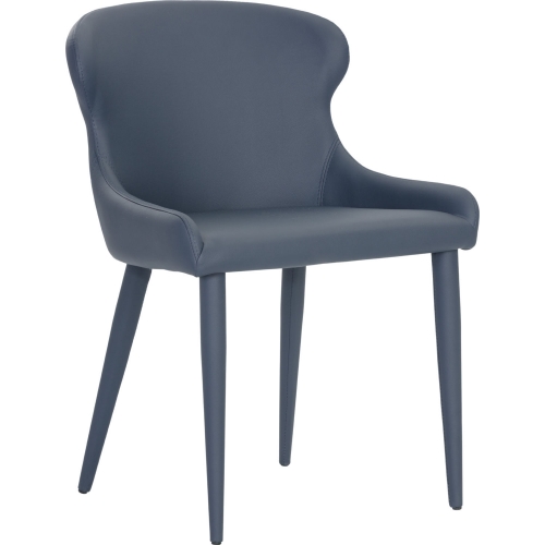 Evora Dining Chair in Thunder Leatherette (Set of 2)